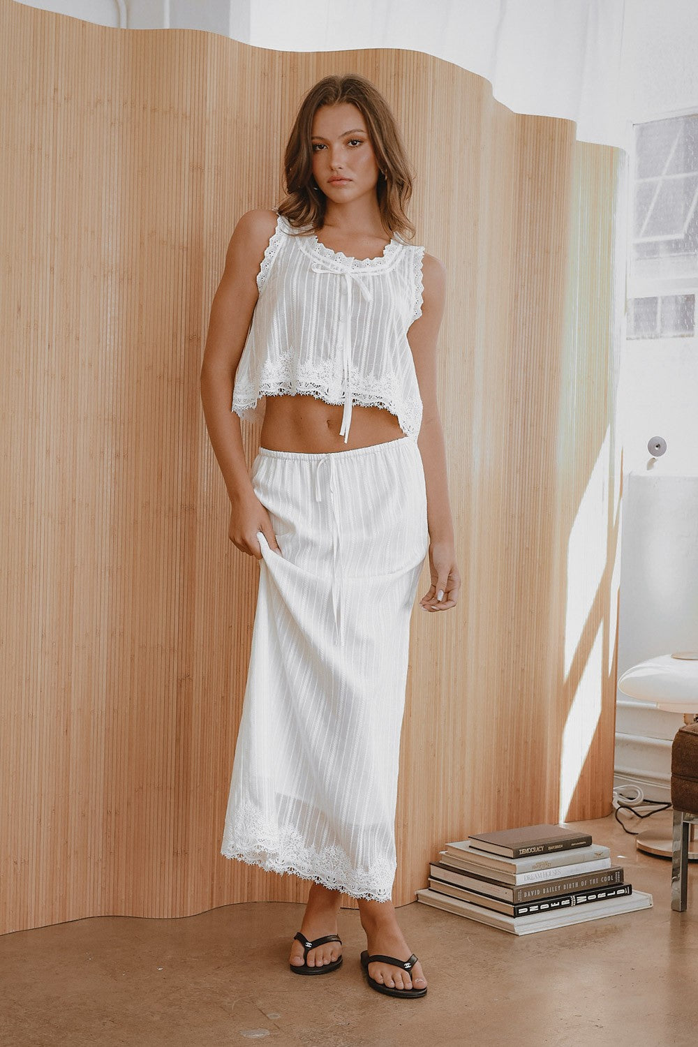Sandbar Eyelet Maxi Skirt