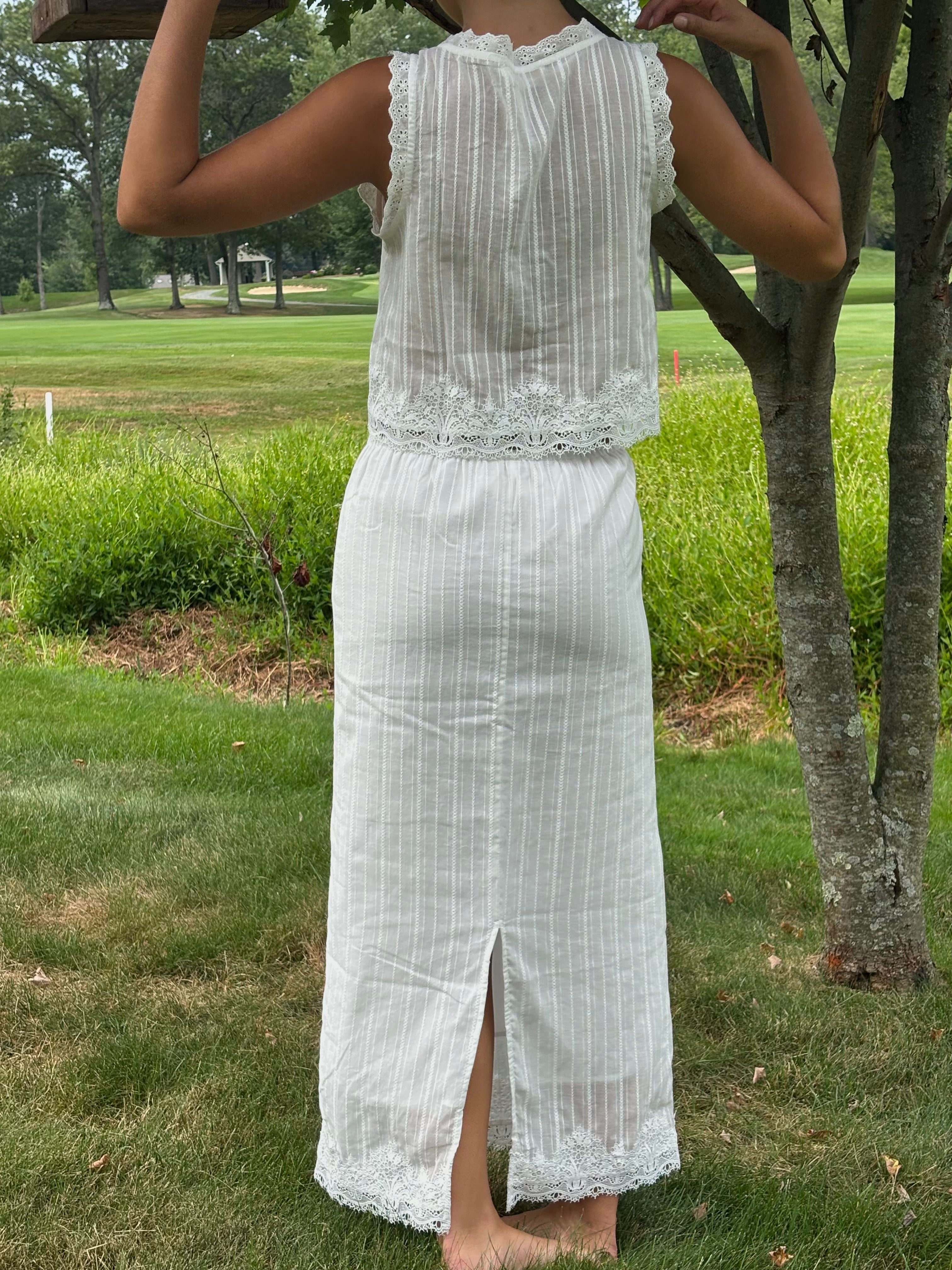 Sandbar Eyelet Maxi Skirt